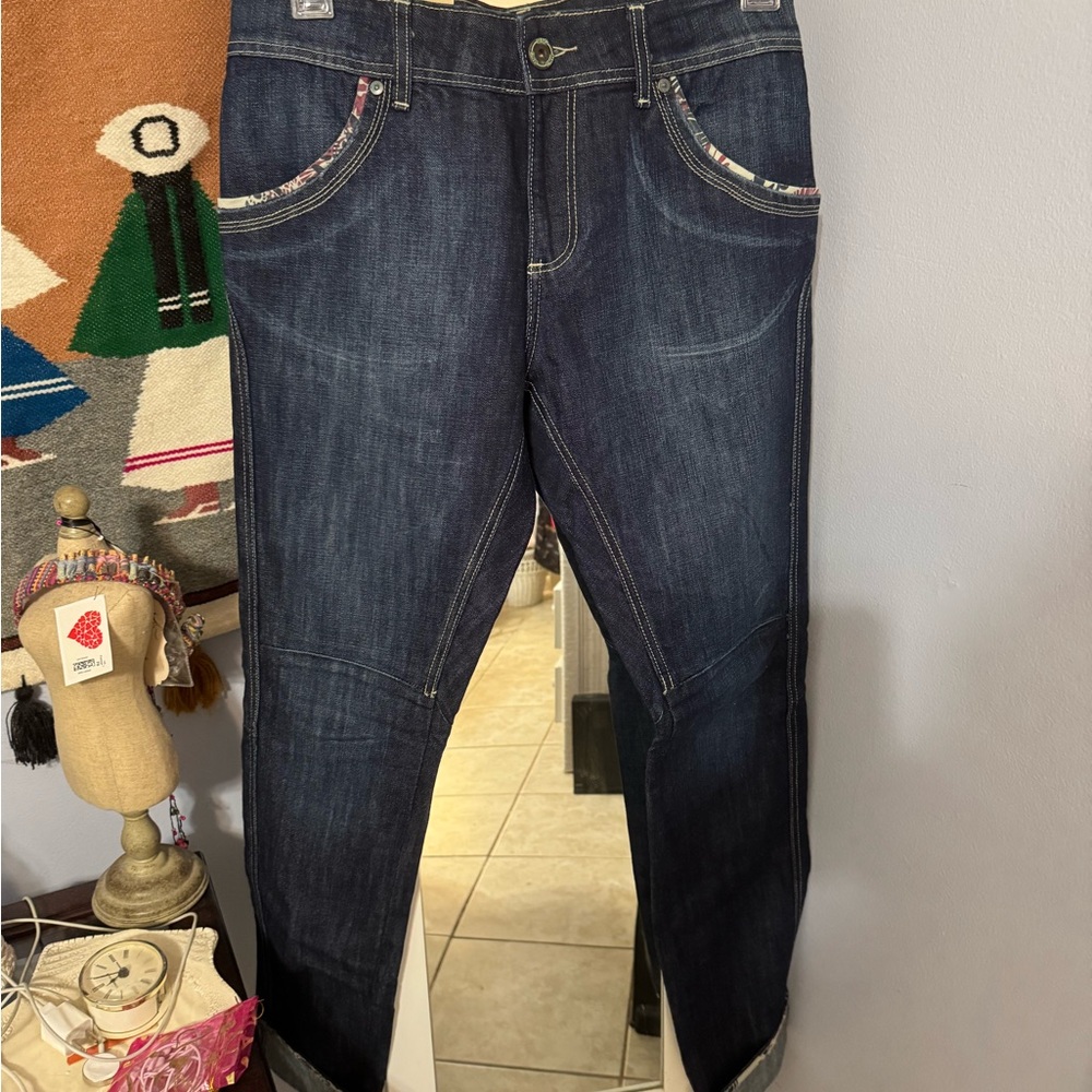 MANGO MNG CUFFED JEANS SIZE 6 NWT